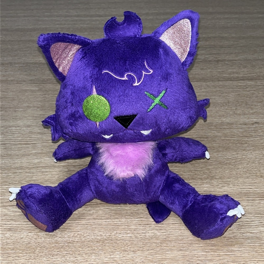 Monster High "Crescent" Purple Cat Plush 11.5" Stuffed Animal Clawdeen Wolf Goth